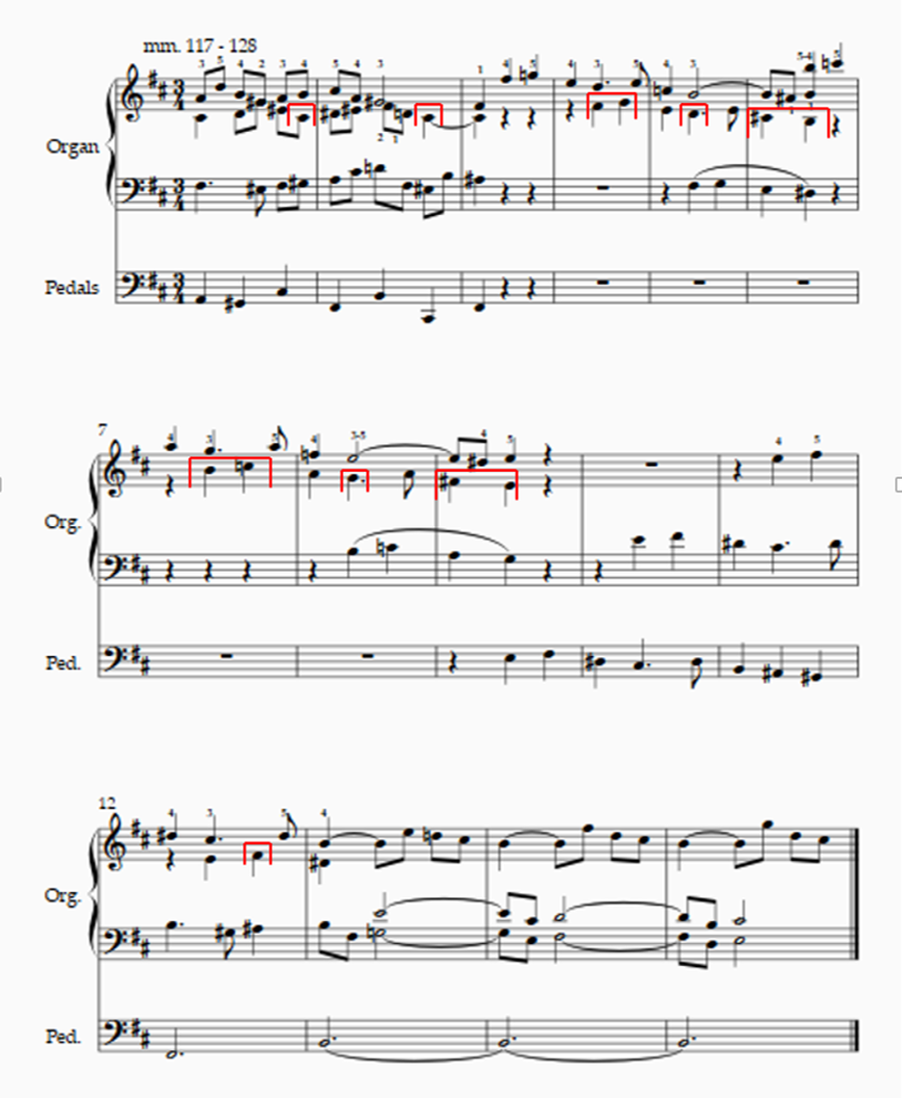 Fugue mm. 79-81
